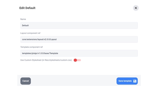 Use a custom stylesheet
